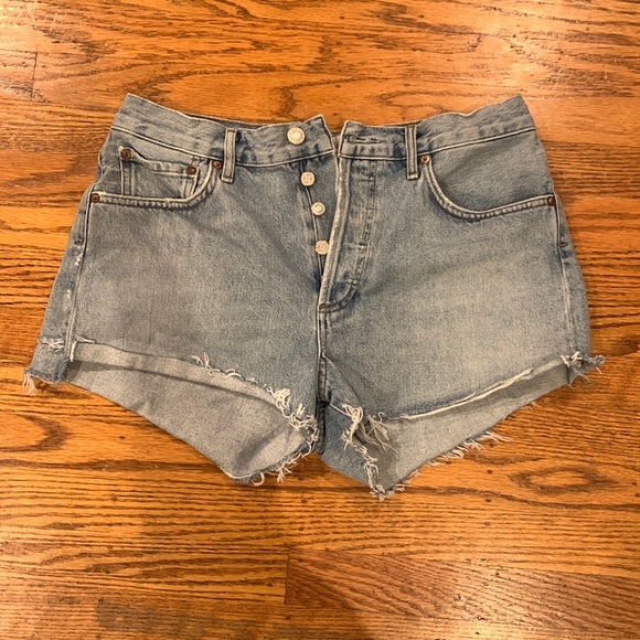 Agolde Pants - Agolde “Parker” Denim Cutoff Shorts Size 28